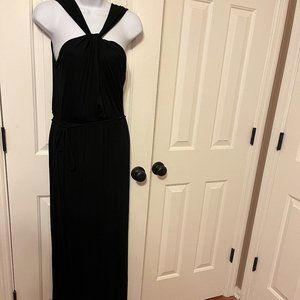 Stunning Tahari black sleeveless maxi dress S/P